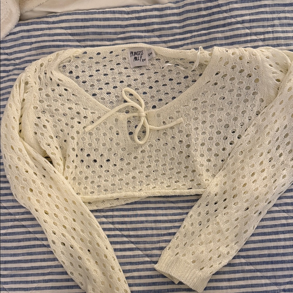 Princess Polly Cream Crochet Overlay